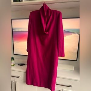 Gucci GG wool-rabbit hair- silk blend midi dress pink